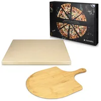Navaris Pizzastein 38 x 30 cm Cordierit beige