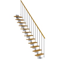 DOLLE Mittelholmtreppe Dublin Eiche Perlgrau GH bis 337 cm