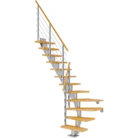 DOLLE Mittelholmtreppe Frankfurt Buche Perlgrau GH bis 258 cm