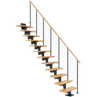 DOLLE Mittelholmtreppe Cork Buche Anthrazit GH bis 292 cm