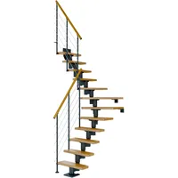 DOLLE Mittelholmtreppe Dublin Eiche Anthrazit GH bis 337 cm