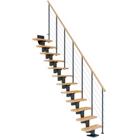 DOLLE Mittelholmtreppe Dublin Buche Anthrazit GH bis 270 cm