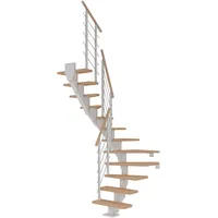 DOLLE Mittelholmtreppe Frankfurt Eiche Weiß GH b. 301cm 1/2