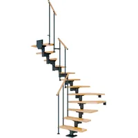 DOLLE Mittelholmtreppe Cork Buche Anthrazit GH b. 292cm 1/2