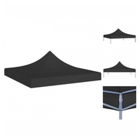 VidaXL Partyzelt-Dach 3x3 m Schwarz 270 g/m2