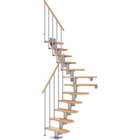 DOLLE Mittelholmtreppe Dublin Buche Perlgrau GH bis 315 cm