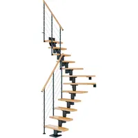 DOLLE Mittelholmtreppe Dublin Buche Anthrazit GH bis 270 cm
