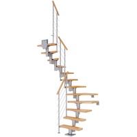 DOLLE Mittelholmtreppe Dublin Buche Perlgrau GH bis 292 cm