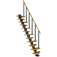 DOLLE Mittelholmtreppe Berlin Eiche Anthrazit GH bis 247 cm