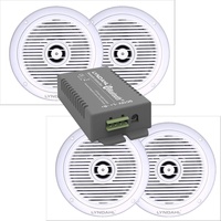 Lyndahl Lautsprecher-Set, Bluetooth Verstärker 4 Kanal AMP4X15BT und 2-Wege