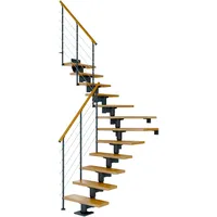 DOLLE Mittelholmtreppe Cork Eiche Anthrazit GH b. 270cm 1/4