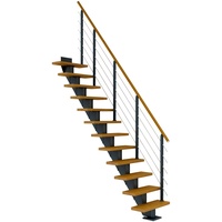 DOLLE Mittelholmtreppe Frankfurt Eiche Anthrazit GH bis 279 cm