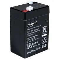 Powery Blei-Gel Akku 6V 4,5Ah ersetzt Panasonic LC-R064R5P