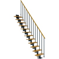 DOLLE Mittelholmtreppe Dublin Eiche Anthrazit GH bis 315 cm