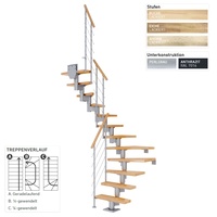 DOLLE Mittelholmtreppe Dublin Ahorn Anthrazit GH bis 292 cm