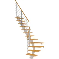 DOLLE Mittelholmtreppe Frankfurt Buche Weiß GH b. 301cm 1/4
