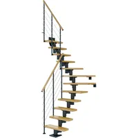 DOLLE Mittelholmtreppe Dublin Ahorn Anthrazit GH bis 270 cm