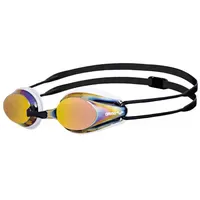 Arena Tracks Mirror Schwimmbrille weiß/rot schwarz Einheitsgröße