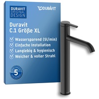 Duravit C.1 Waschtischarmatur XL ohne Ablaufgarnitur - Schwarz Matt