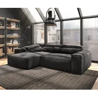 DeLife Ecksofa Sirpio XL 270x170 cm Mikrofaser Schwarz Recamiere
