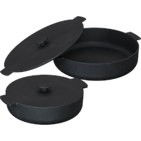 Ofyr Gusseisen Auflauf Set Schwarz