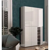 Möbelando Schuhschrank Fluschrank Schuhablage Hochschrank Dielenschrank Flur Glossy V"