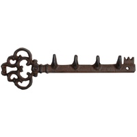 Esschert Design Garderobenleiste, Hakenleiste Motiv Schlüssel mit 4 Haken
