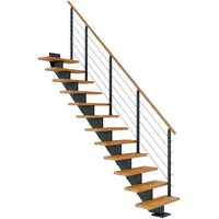 DOLLE Mittelholmtreppe Hamburg Buche Anthrazit GH bis 322 cm
