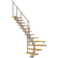 DOLLE Mittelholmtreppe Hamburg Buche Perlgrau GH bis 279 cm