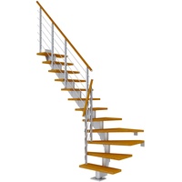 DOLLE Mittelholmtreppe Hamburg Eiche Perlgrau GH bis 258 cm