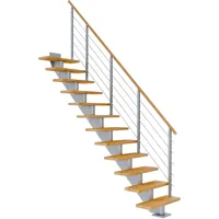 DOLLE Mittelholmtreppe Hamburg Buche Perlgrau GH bis 279 cm