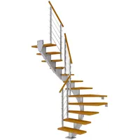 DOLLE Mittelholmtreppe Hamburg Eiche Perlgrau GH bis 279 cm