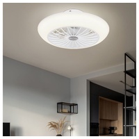 GLOBO 3-Stufen 30 cm LED Deckenventilator weiß