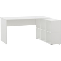 MÖBELPARTNER 400 weiß rechteckig, Wangen-Gestell weiß 150,0 x 65,0