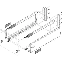 Blum TANDEMBOX antaro D-Reling(K), 1 Paar, 65kg, NL 450,