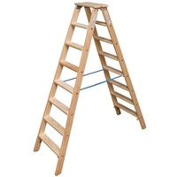 Krause Stabilo Holz 2-tlg. Stehleiter 2x 8 Stufen
