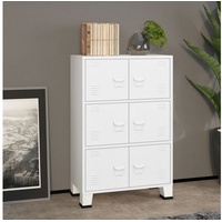 VidaXL Lagerschrank Industrial Weiß 75x40x115 cm Metall