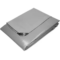 ECD Germany Abdeckplane mit Ösen 2x3 m 180g/m2 Grau