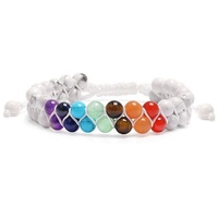 Saraswati Armband "Chakra" Howlith- und Chakra Edelsteine
