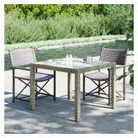 VidaXL Gartentisch 90 x 90 x 75 cm Grau