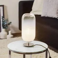Artemide Gople Tavolo, weiß/Body silber - Mini