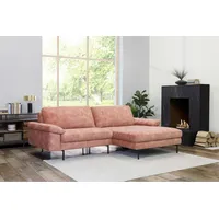 KAWOLA Sofa VISAO Ecksofa Velvet rosa