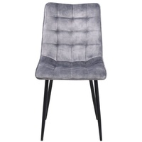 KAWOLA Stuhl CLARA Esszimmerstuhl Velvet grau