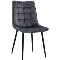 KAWOLA Stuhl CLARA Esszimmerstuhl Velvet anthrazit