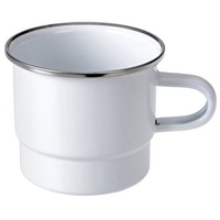 Gräwe Stapelbecher emailliert 8 cm weiß, 300 ml Inhalt