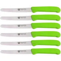 Gräwe Tafel- Brötchenmesser / Frühstücksmesser, 6 Stück, grün