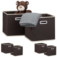 Relaxdays 6 x Faltbox braun