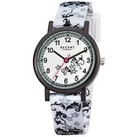 REGENT Kinder-Armbanduhr weiß Analog F-728 Textil-Armband D2URF728 - Weiß
