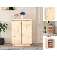 VidaXL Schuhschrank 60x35x80 cm Massivholz Kiefer