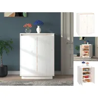 VidaXL Schuhschrank Weiß 60x35x80 cm Massivholz Kiefer